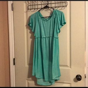Umgee Mint Cold Shoulder w/ Embroidery Detail XL